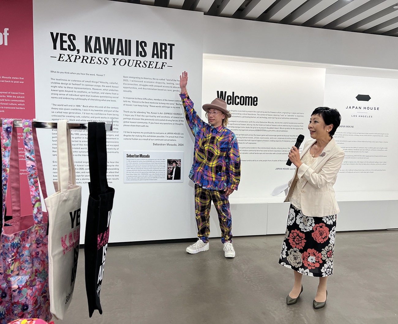 Sebastian Masuda and Yuko Kaifu, President of JAPAN HOUSE Los Angeles (Photo by Julie Nguyen)