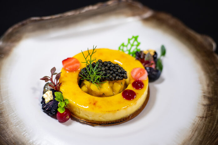 Anantara Kihavah Maldives Villas - Caviar Indulgence at SEA Mango Brulee