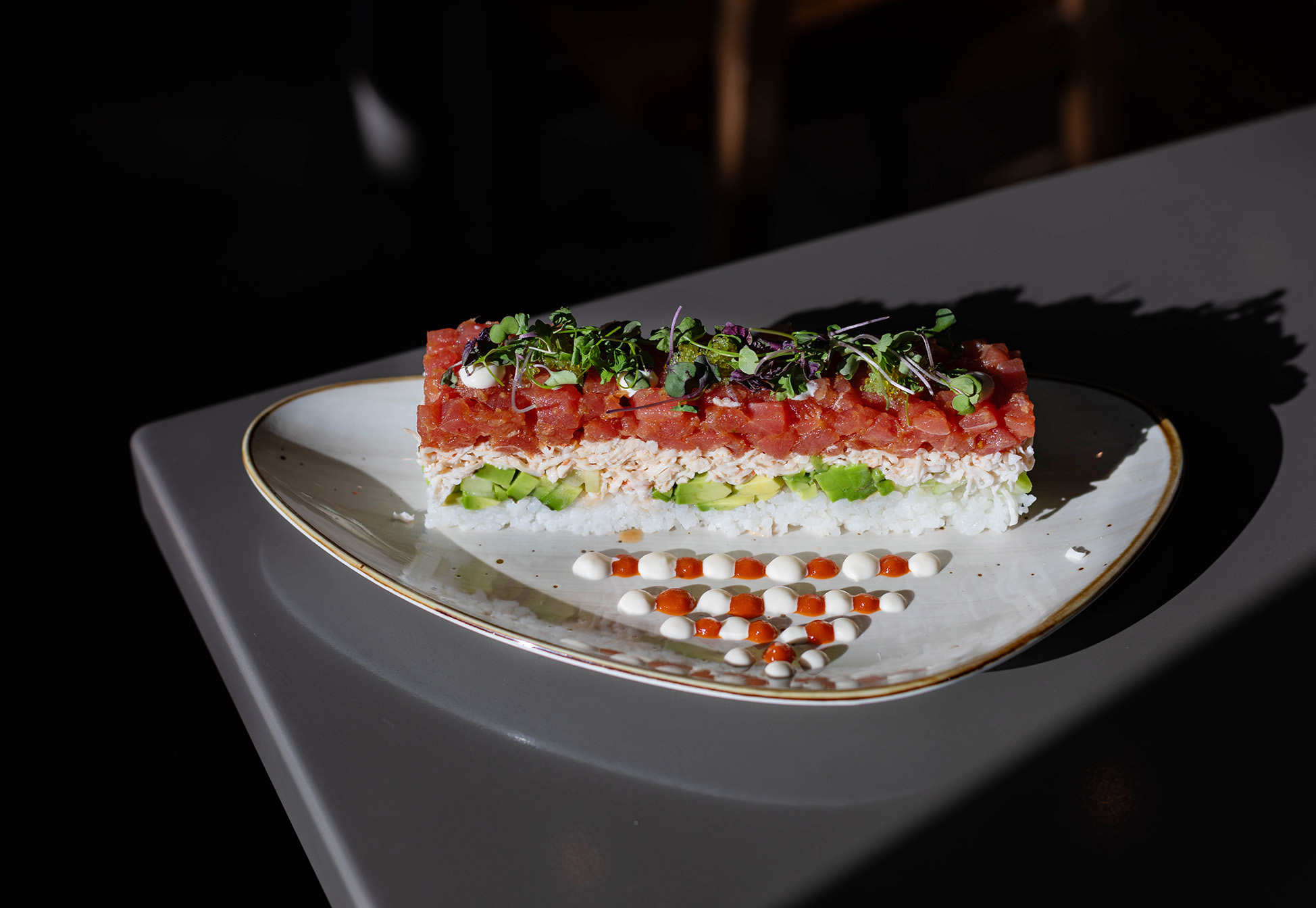 OC Tuna Stack from Haven Point Provisions & Spirits at Sonesta Irvine hotel (Photo by Julie Nguyen)