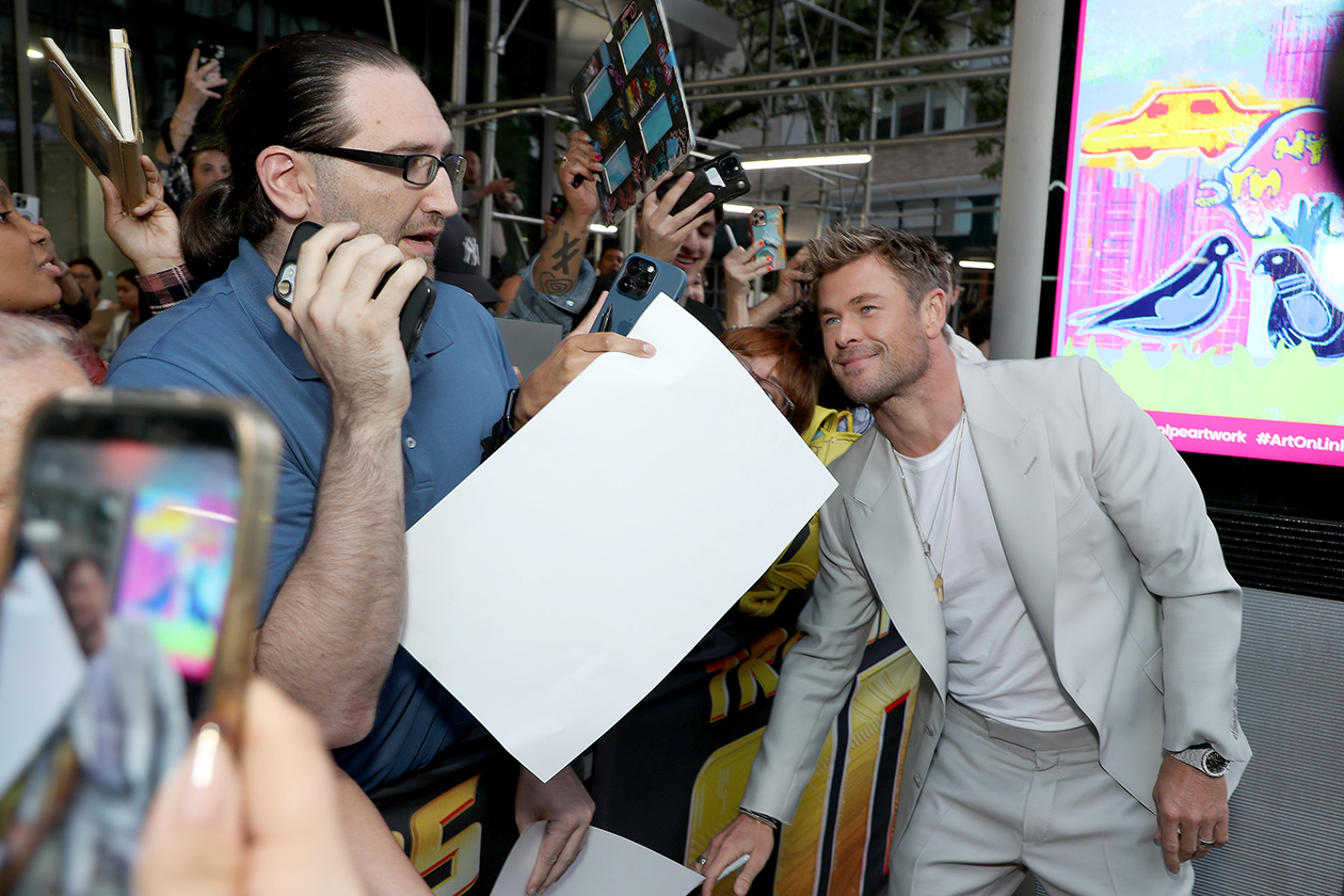 Chris Hemsworth attends the “Transformers One” New York Premiere at AMC Lincoln Square Theater on September 17, 2024, in New York, New York. -PICTURED: Chris Hemsworth