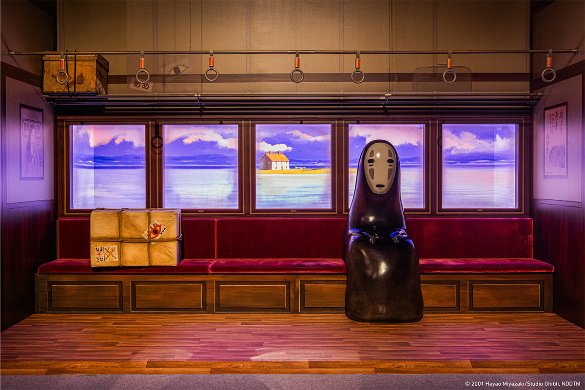 No Face on the Sea Railway in Spirited Away (2001)