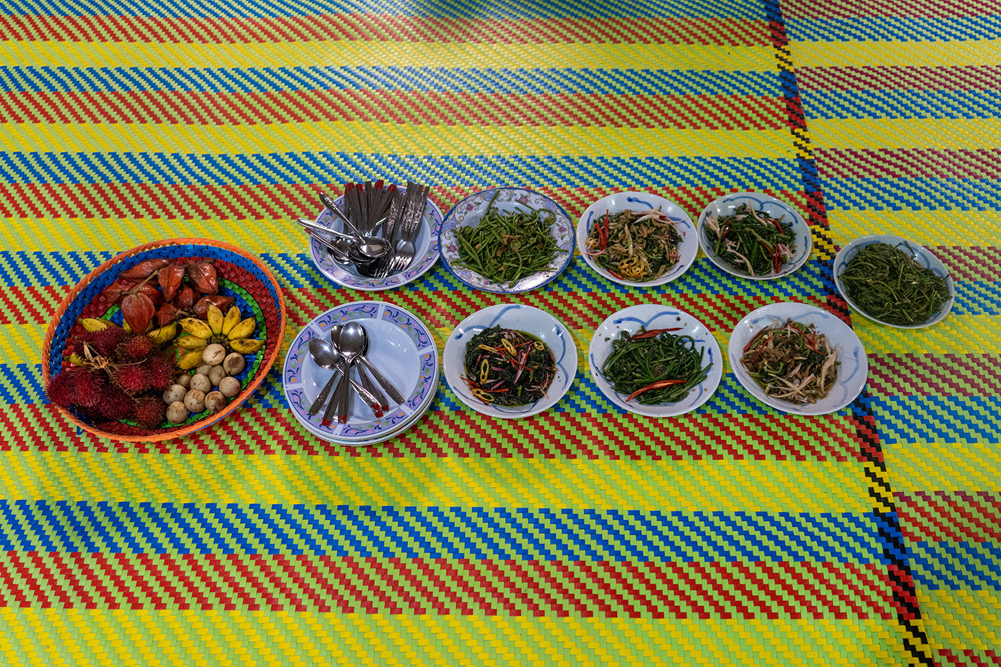 Dishes served at Pematoh Longhouse.