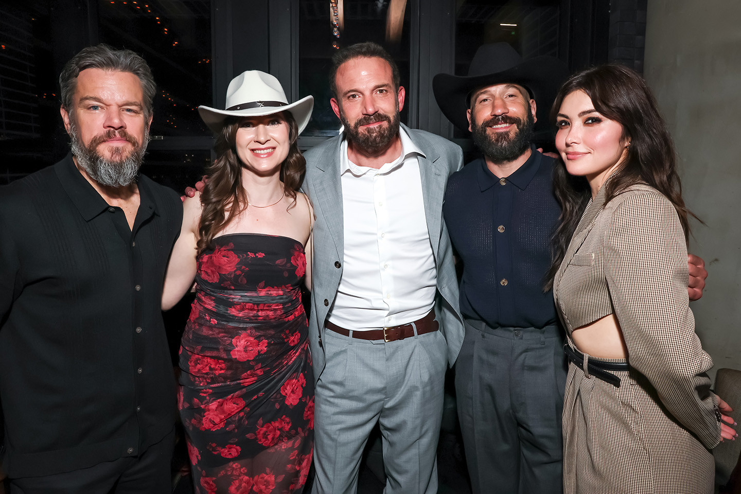 Matt Damon, Allison Robertson, Ben Affkleck, Daniella Pineda and Jon Berthal attend the afterparty for Amazon MGM Studios Accountant 2 World Premiere at SXSW on Saturday March 8, 2025 in Austin, Texas